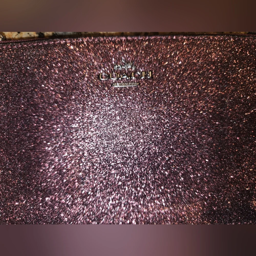 Coach glitter wristlet in metallic cherry - Picture 5 of 16